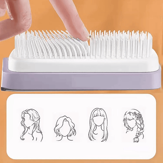 -SELF CLEANING HAIR COMB (IMPORTED)